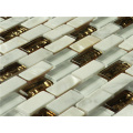 23X48mm Crystal Mix Shell White Glass Mosaic Tile